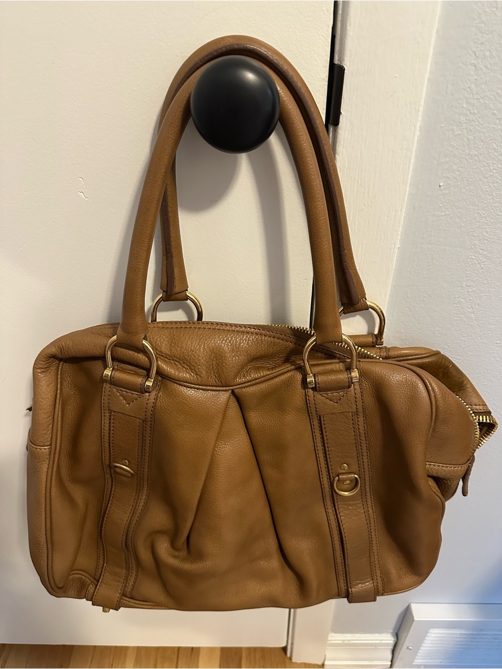Burberry Classic Tan Leather Satchel Handbag